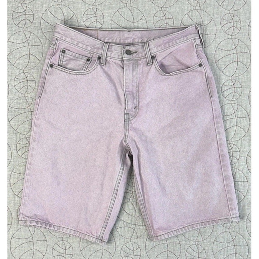 Levis 469 Loose Fit Baggy‎ Denim Shorts Purple Take A Trip / Mens 32